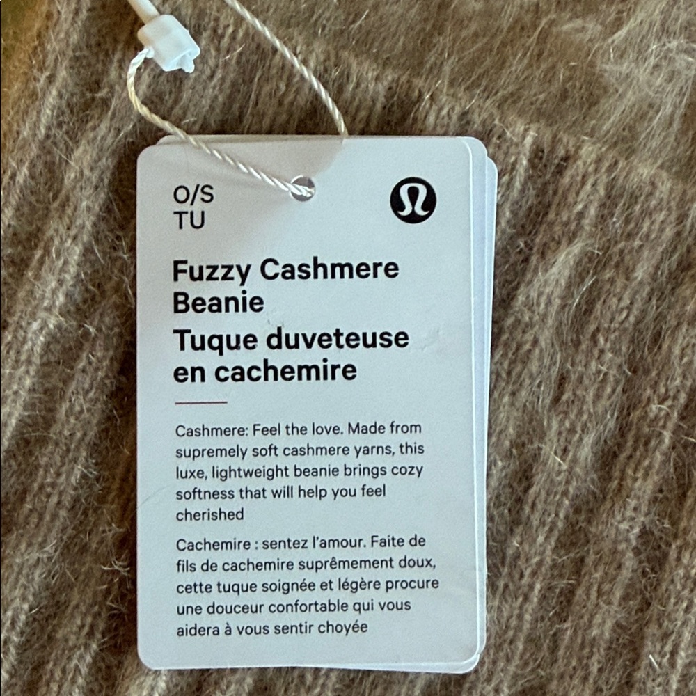 🆕 LULULEMON Fuzzy Cashmere Beanie Heathered Nutmeg NWT - Picture 12 of 15
